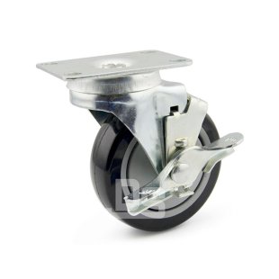 DS20 Series Plastic Core Polyurethane Tread Swivel with Side Lock Brake Caster 