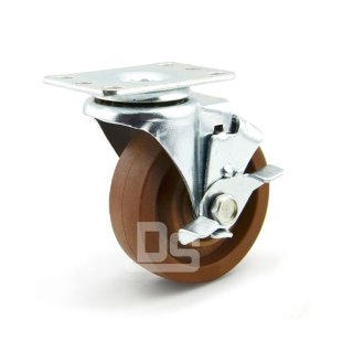 DS20 Series 280°C Nylon & Glass Fiber Swivel With Side Lock Brake Caster
