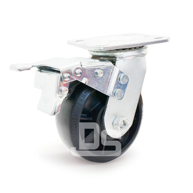 DS40 Series Heavy Duty PP Plastic Swivel With Dual Brake Caster 