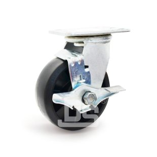 DS40 Series Heavy Duty PP Plastic Swivel With Side Brake Caster 