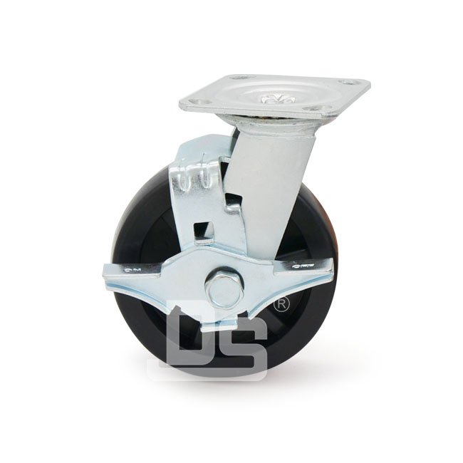 DS34 Series PP Plastic Swivel With Side Lock Brake Caster 