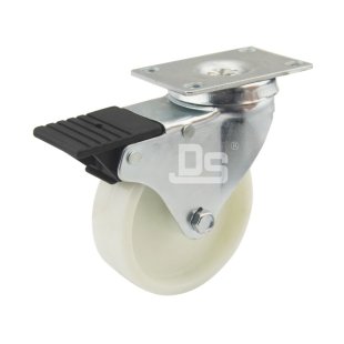 DS-20 Light duty Nylon Swivel with total Brake Caster 120-165kg